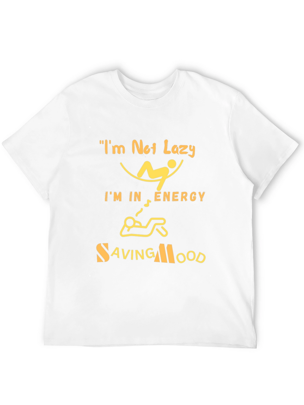 Energy Saving Mood Graphic Tee - Black