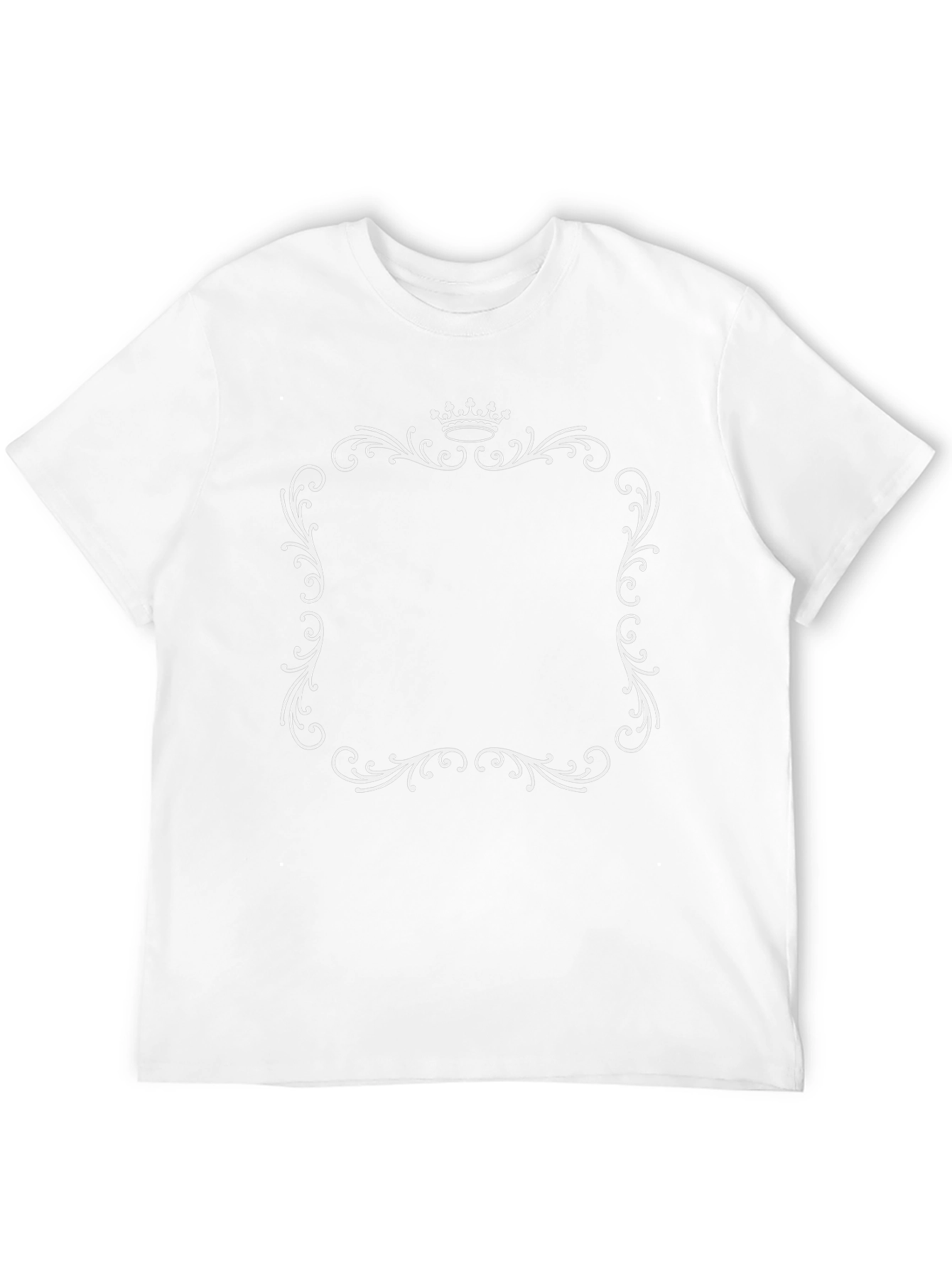 Elegant Crown Frame Black T-Shirt