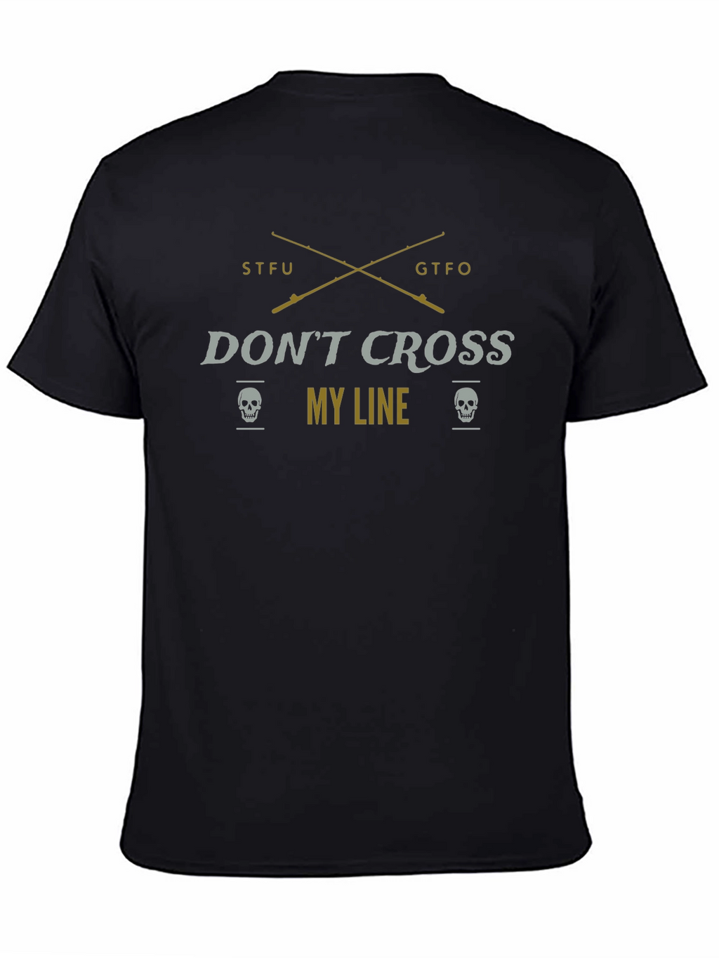Dont Cross My Line Graphic Tee - Black
