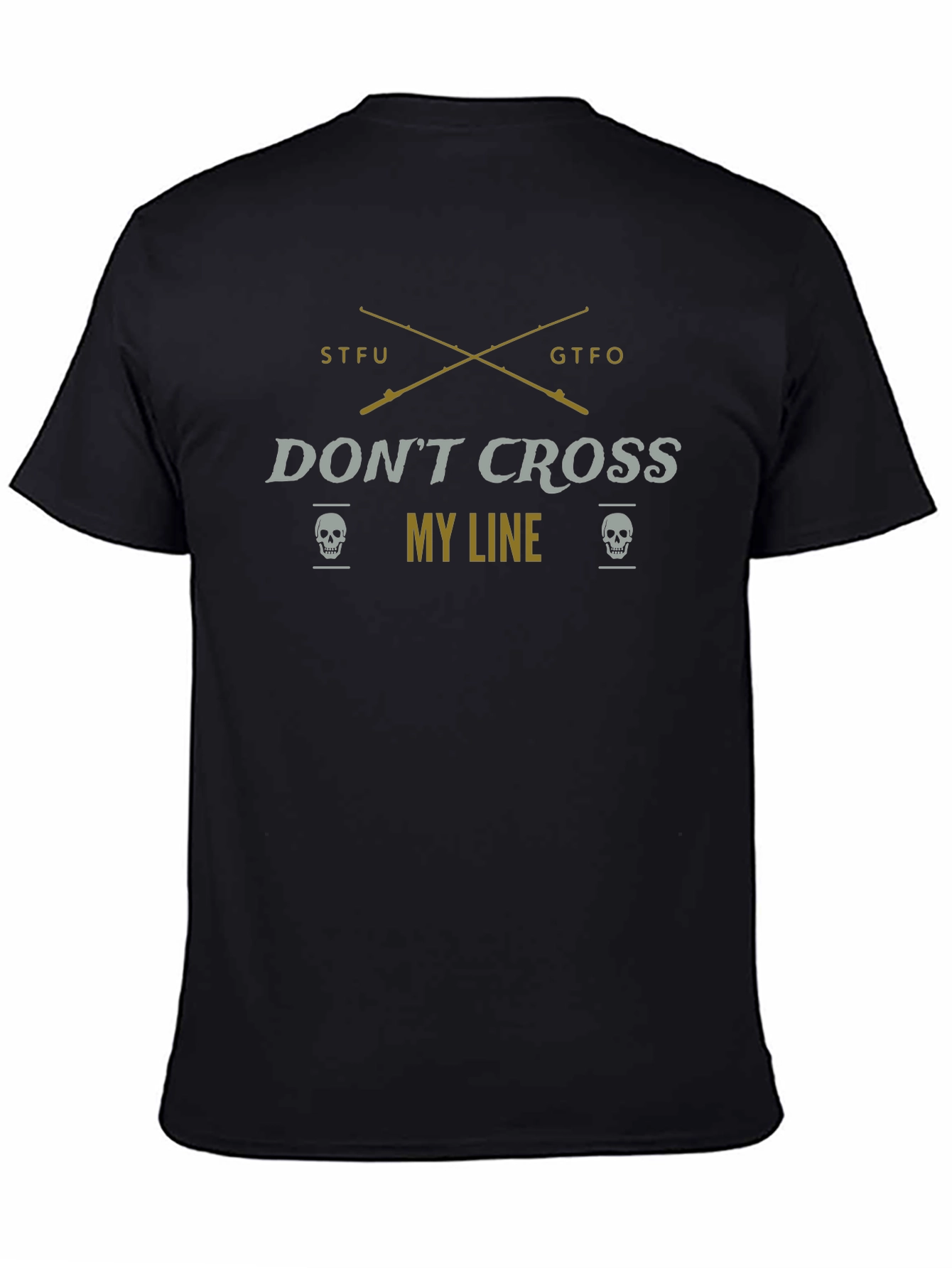 Dont Cross My Line Graphic Tee - Black