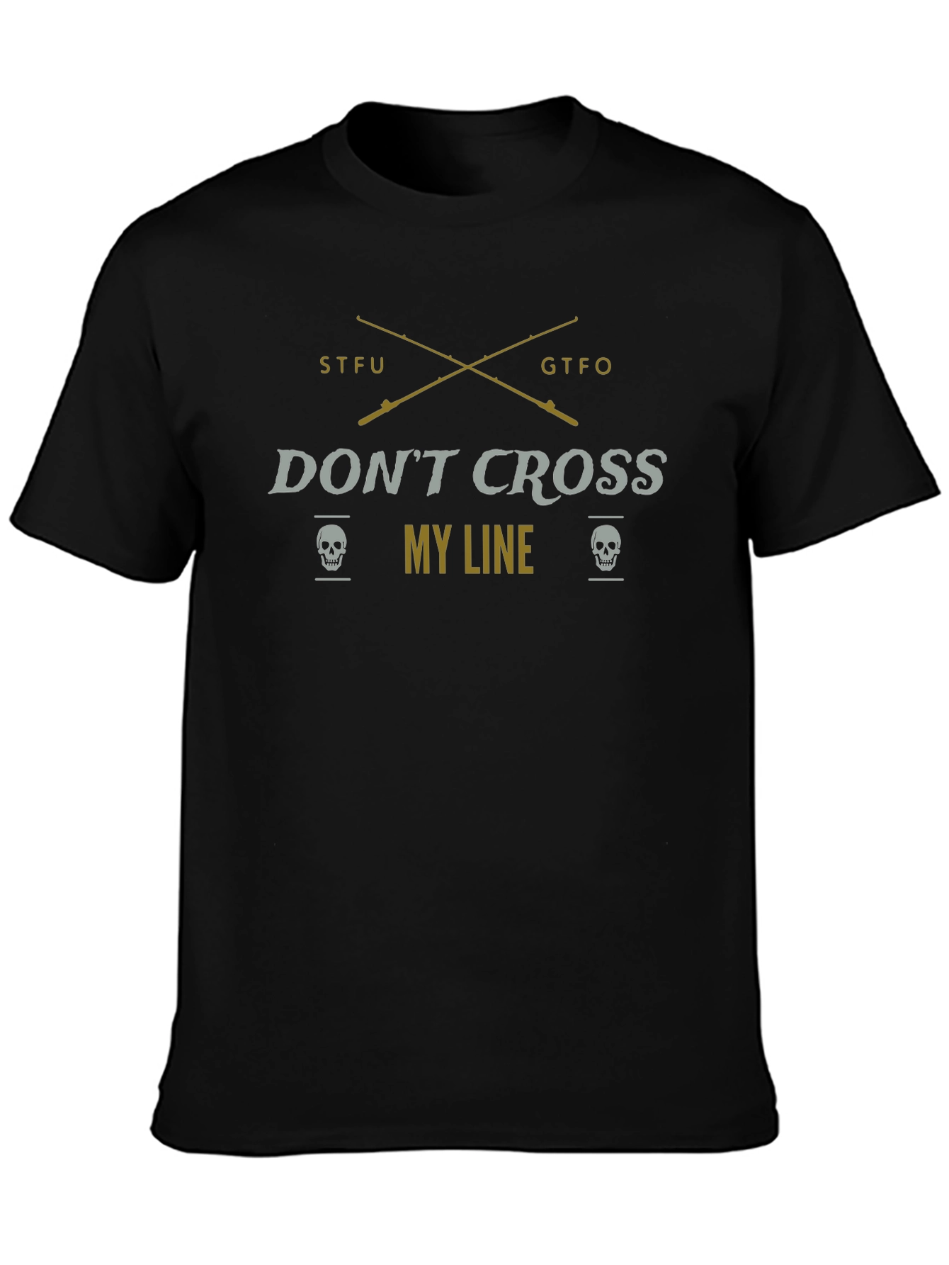 Dont Cross My Line Graphic Tee - Black
