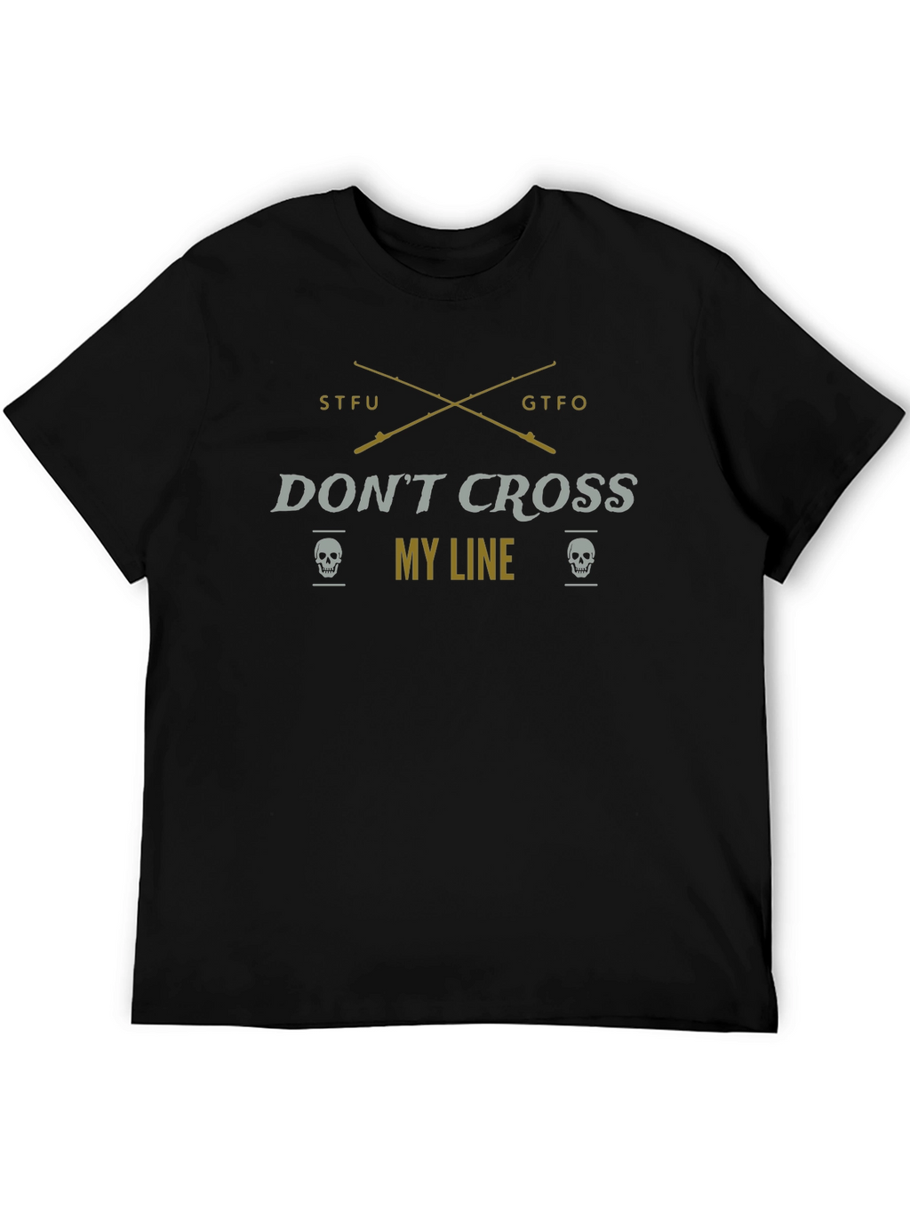 Dont Cross My Line Graphic Tee - Black