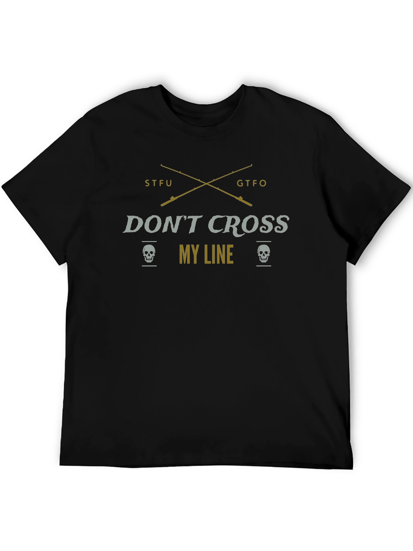 Dont Cross My Line Graphic Tee - Black