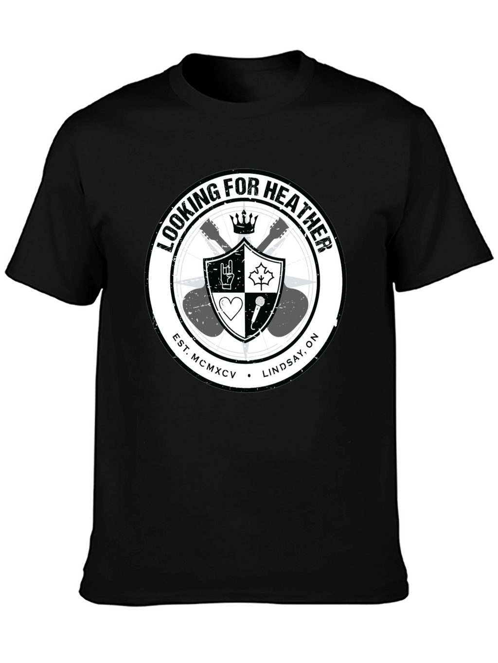 Looking for Heather Graphic T-Shirt - Black