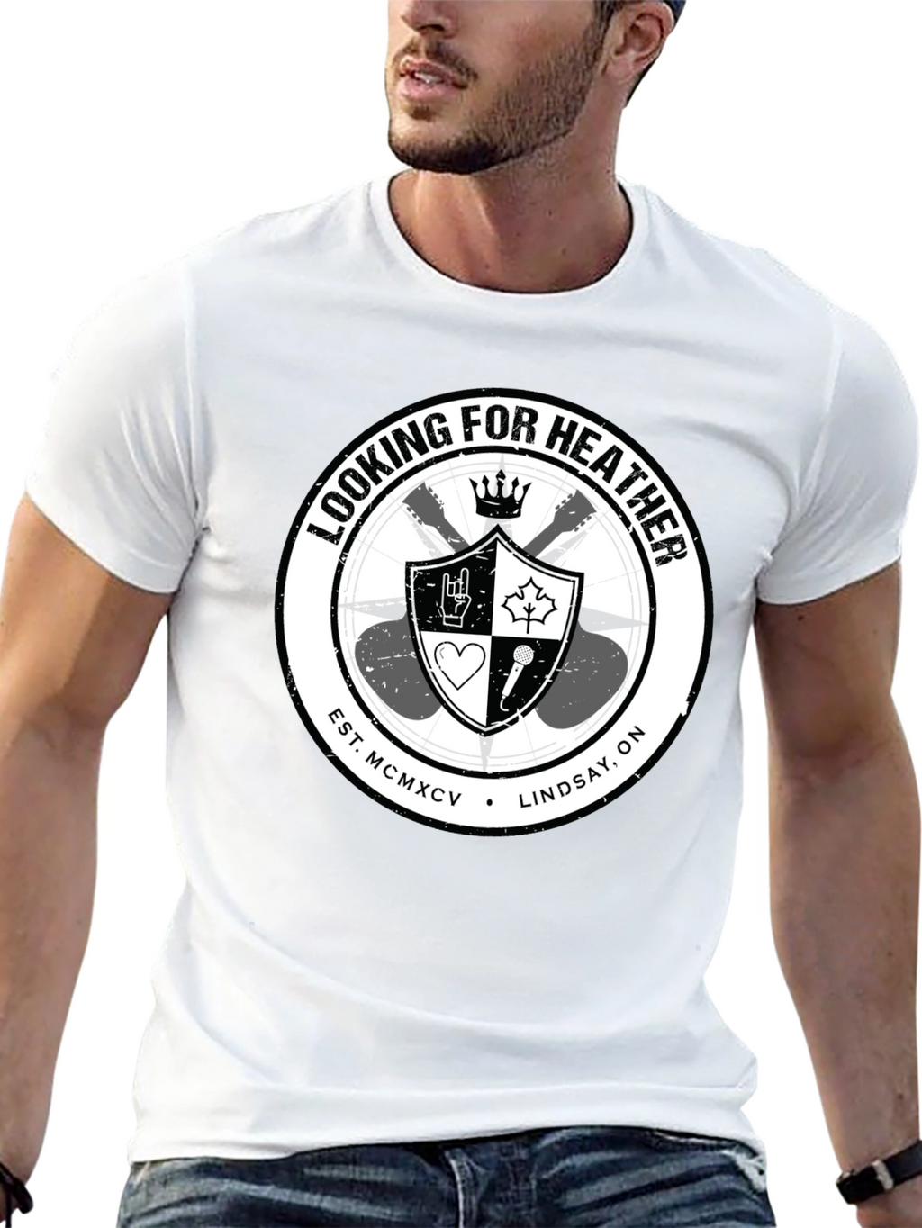 Looking for Heather Graphic T-Shirt - Black