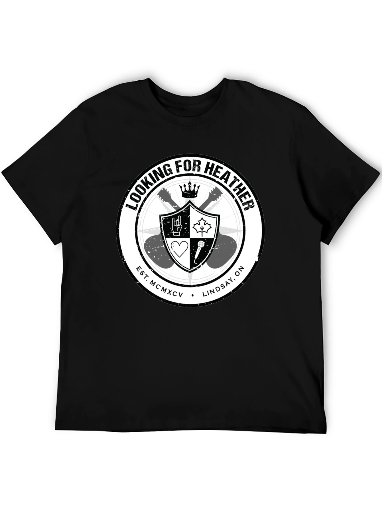 Looking for Heather Graphic T-Shirt - Black