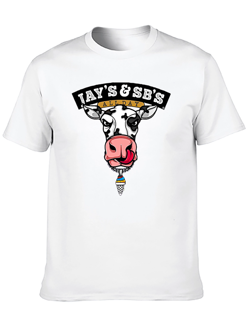 Jays & SBs All Day Cow Graphic Black T-Shirt