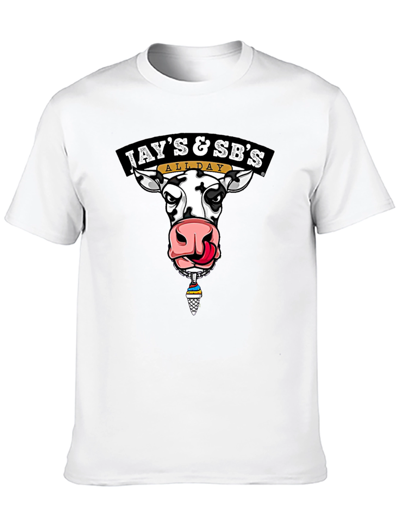 Jays & SBs All Day Cow Graphic Black T-Shirt