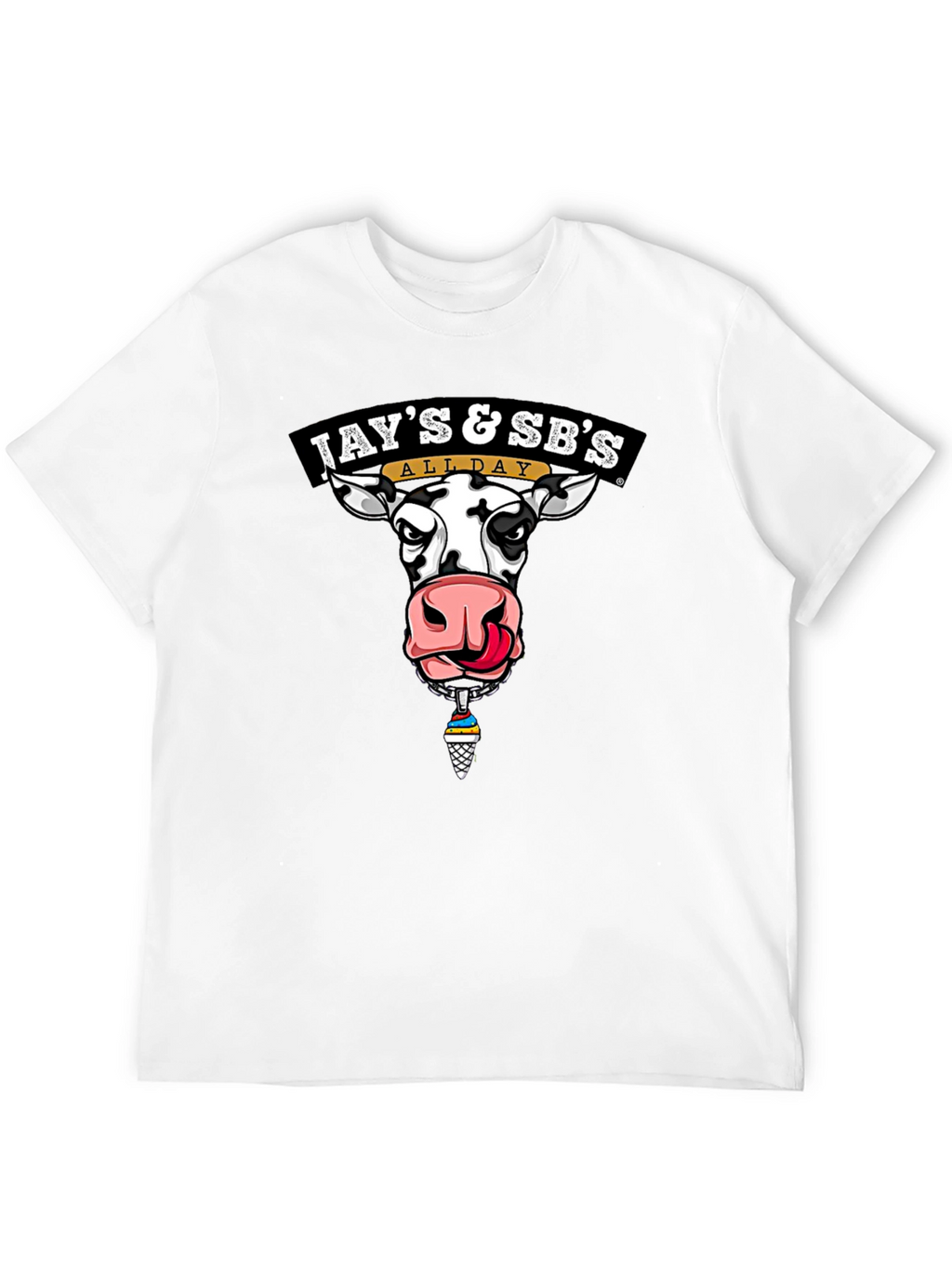 Jays & SBs All Day Cow Graphic Black T-Shirt