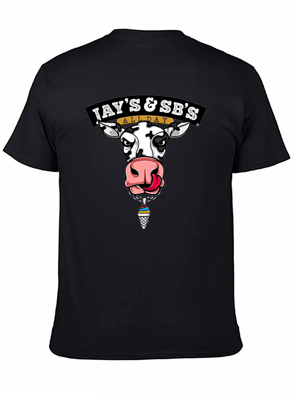 Jays & SBs All Day Cow Graphic Black T-Shirt
