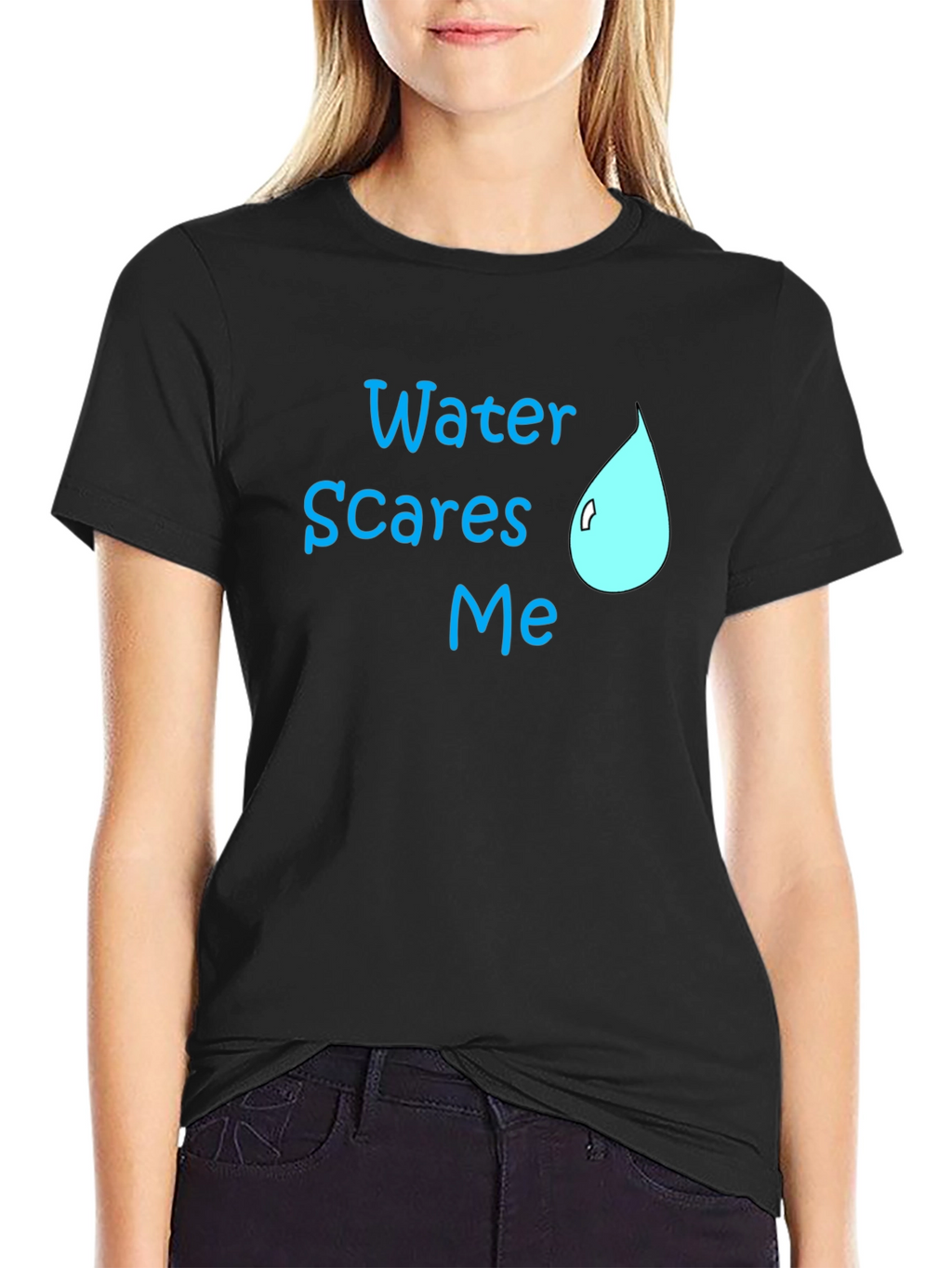 Water Scares Me T-Shirt - Humorous Graphic Tee