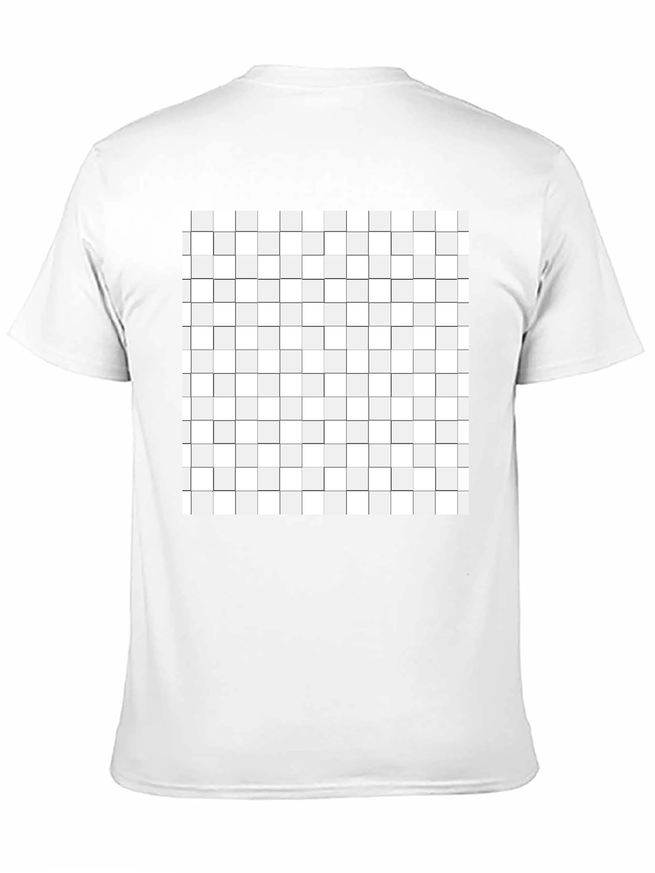 Geometric Grid T-Shirt - Modern Abstract Design