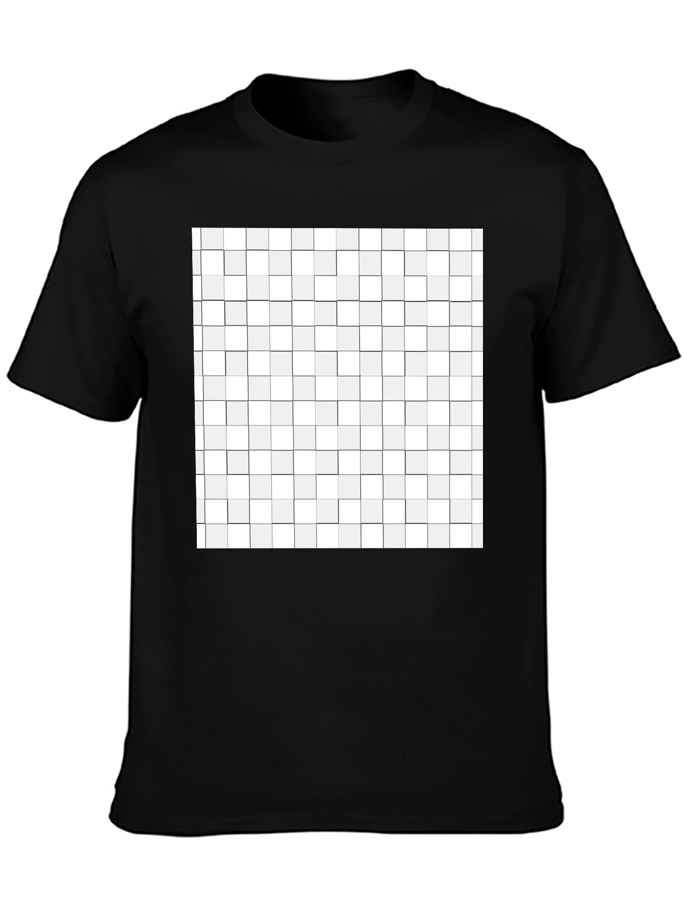 Geometric Grid T-Shirt - Modern Abstract Design