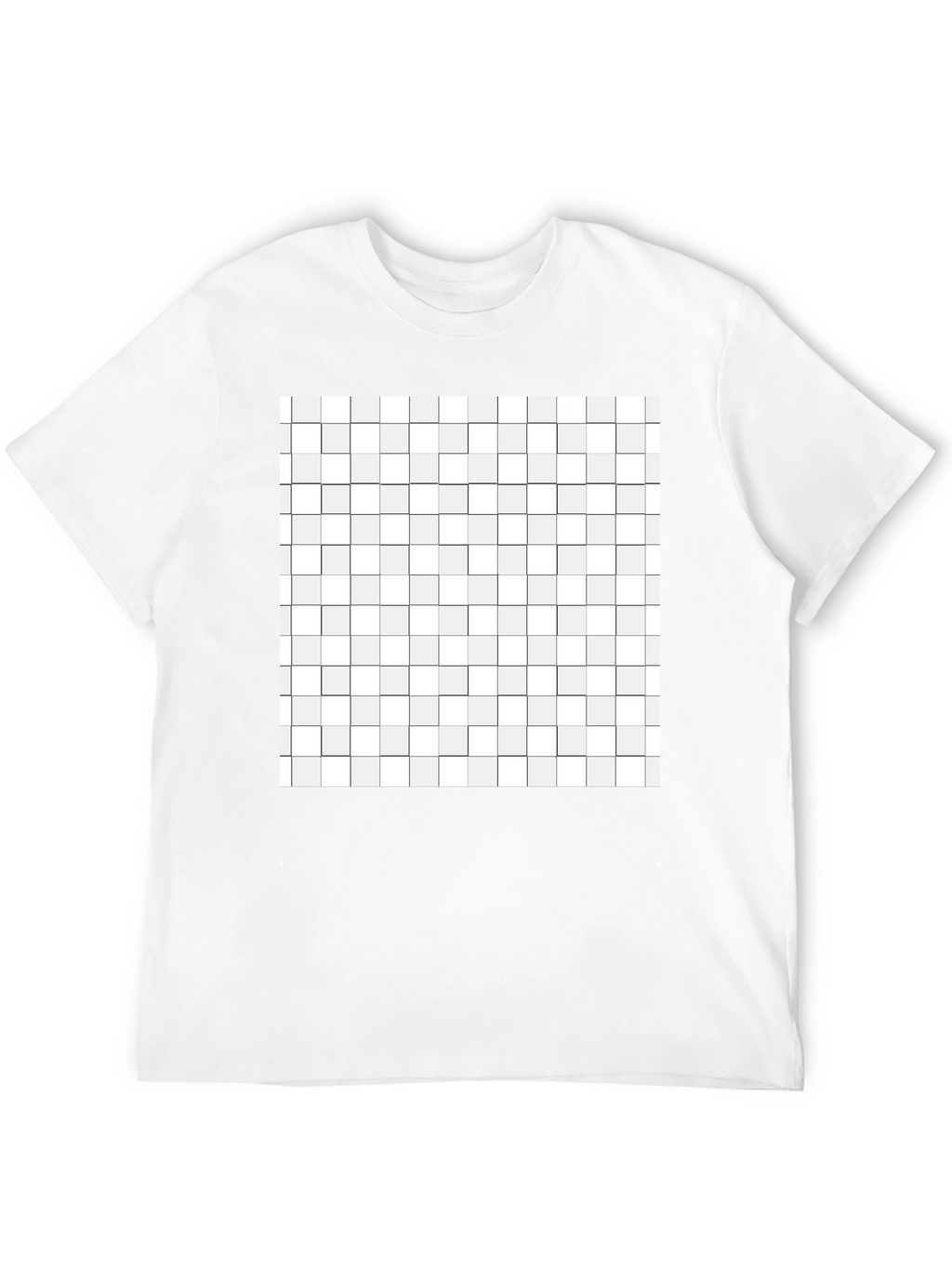 Geometric Grid T-Shirt - Modern Abstract Design