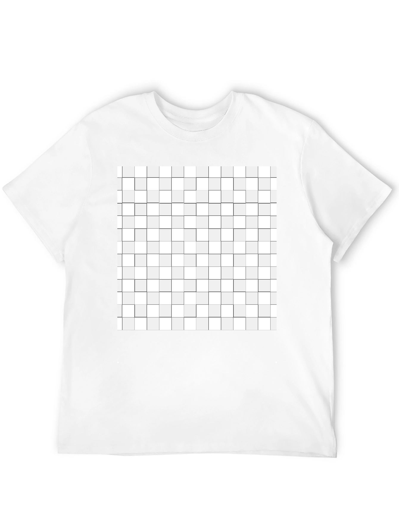 Geometric Grid T-Shirt - Modern Abstract Design