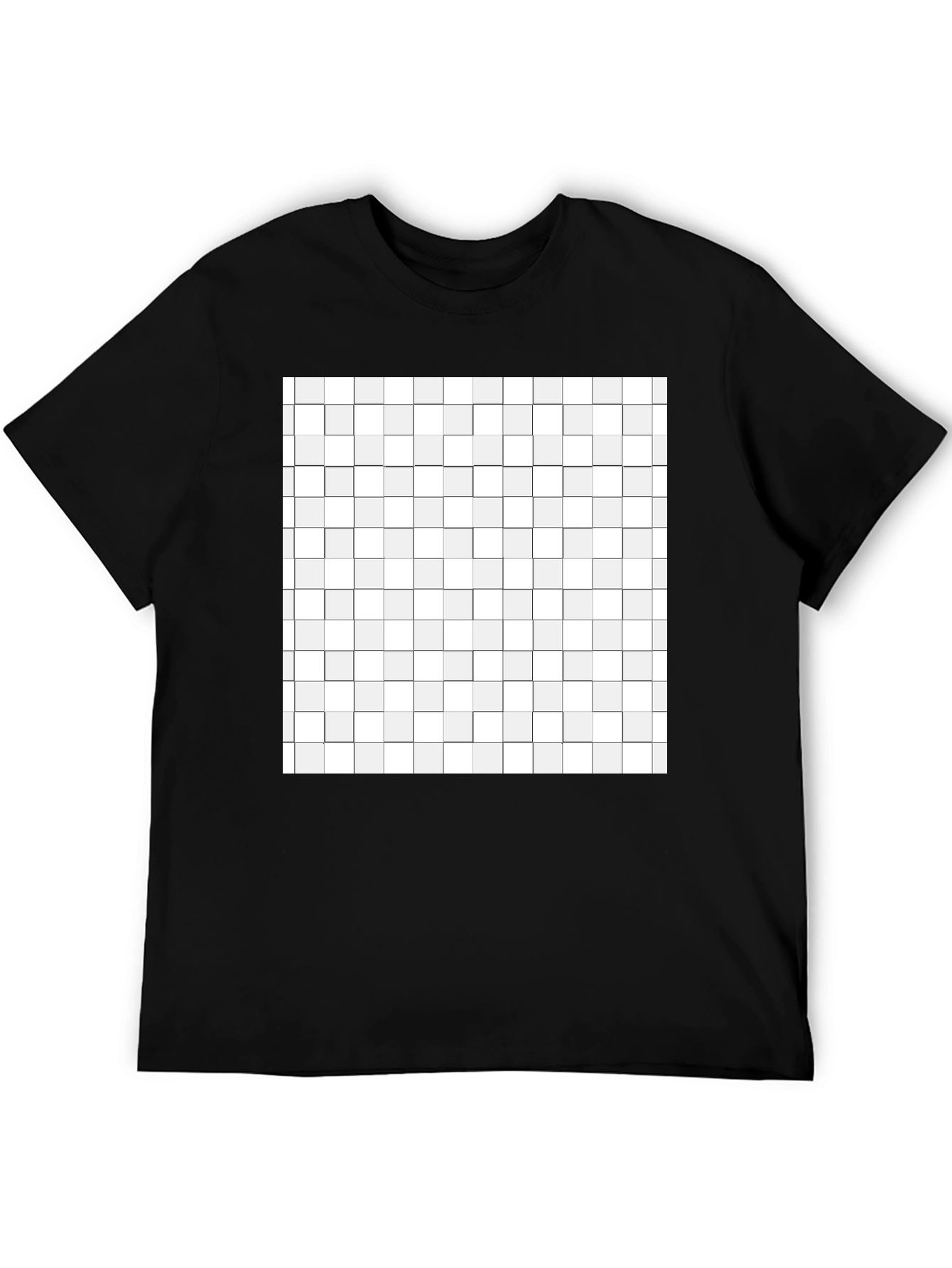 Geometric Grid T-Shirt - Modern Abstract Design