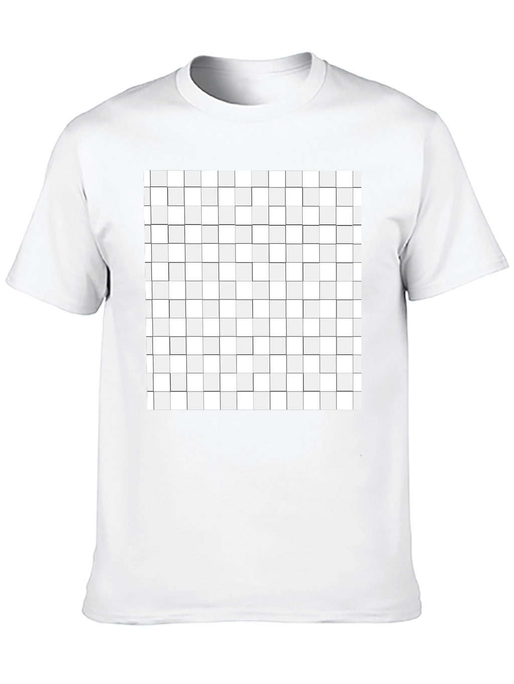 Geometric Grid T-Shirt - Modern Abstract Design