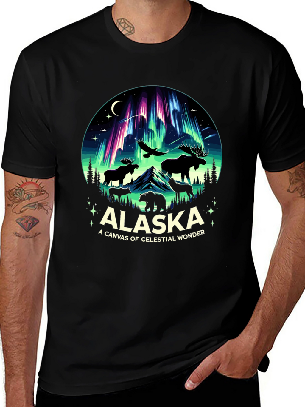Alaska Celestial Wonder Graphic Tee