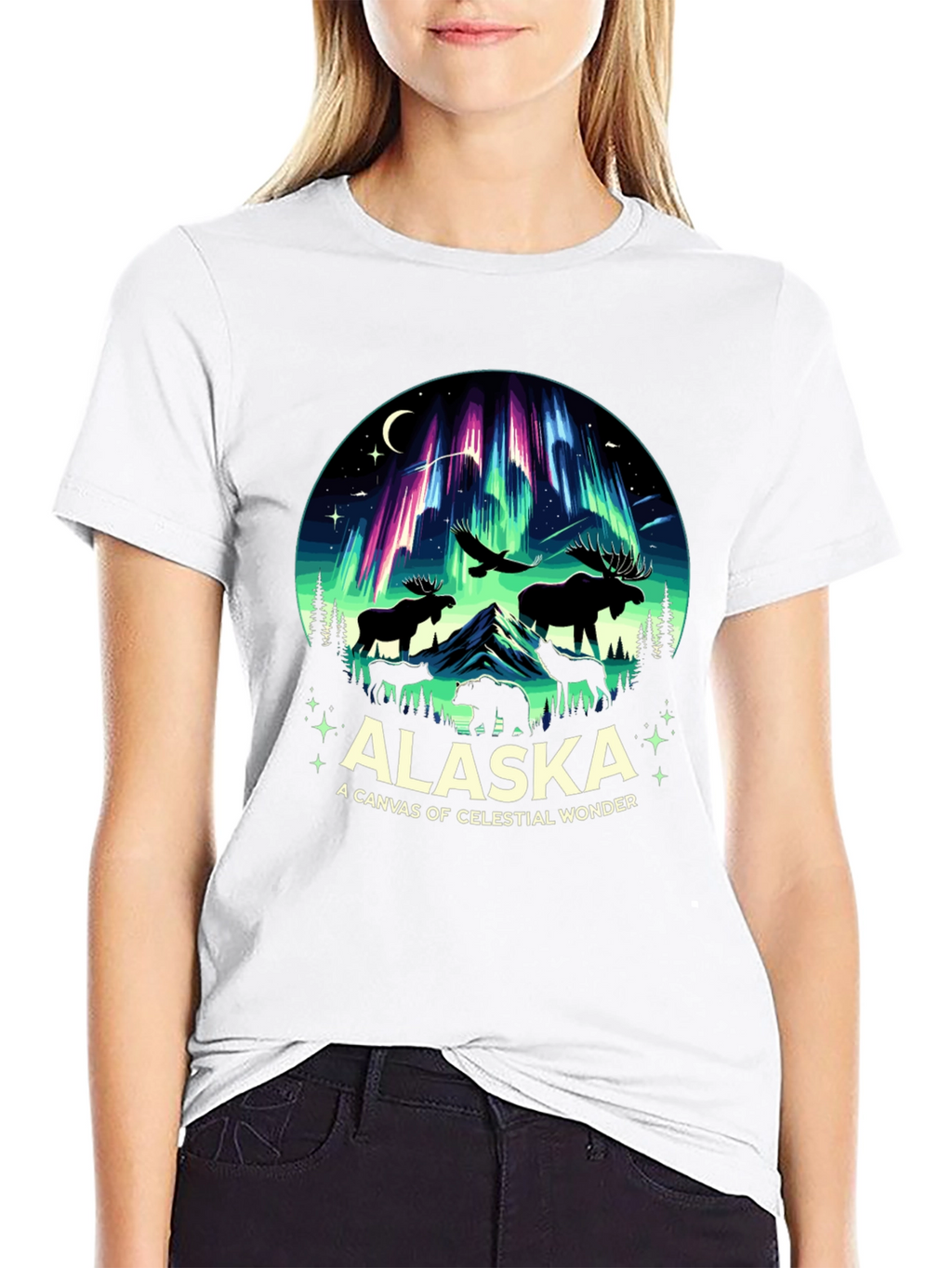 Alaska Celestial Wonder Graphic Tee