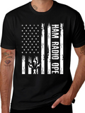 Ham Radio Operator American Flag T-Shirt