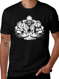 Muscle Gorilla Graphic Tee - Black Cotton T-Shirt