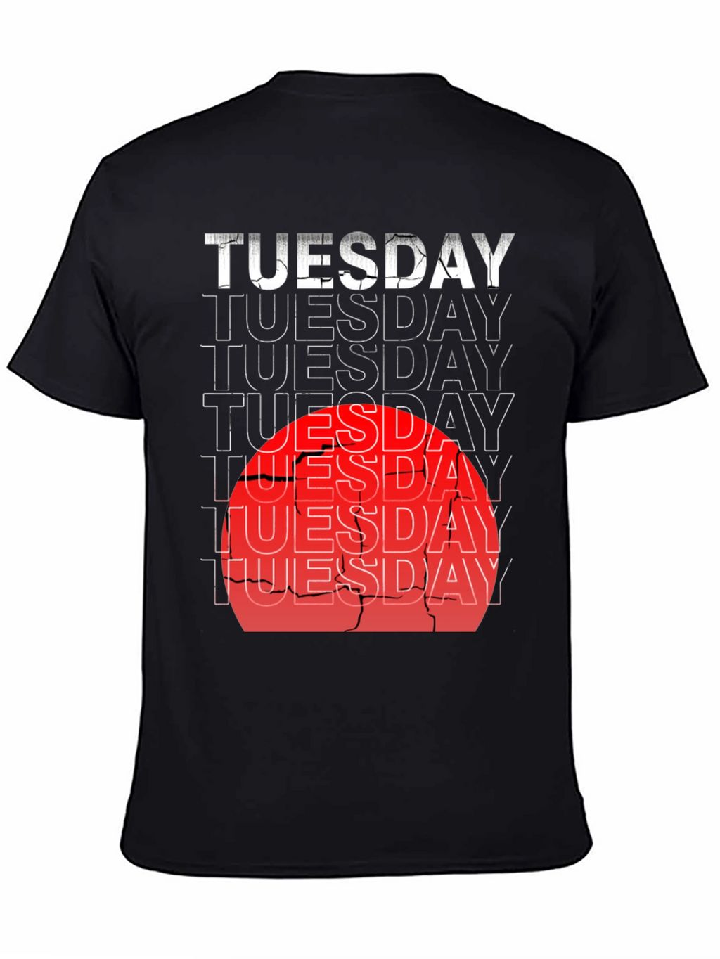 Tuesday Graphic Tee - Distressed Design