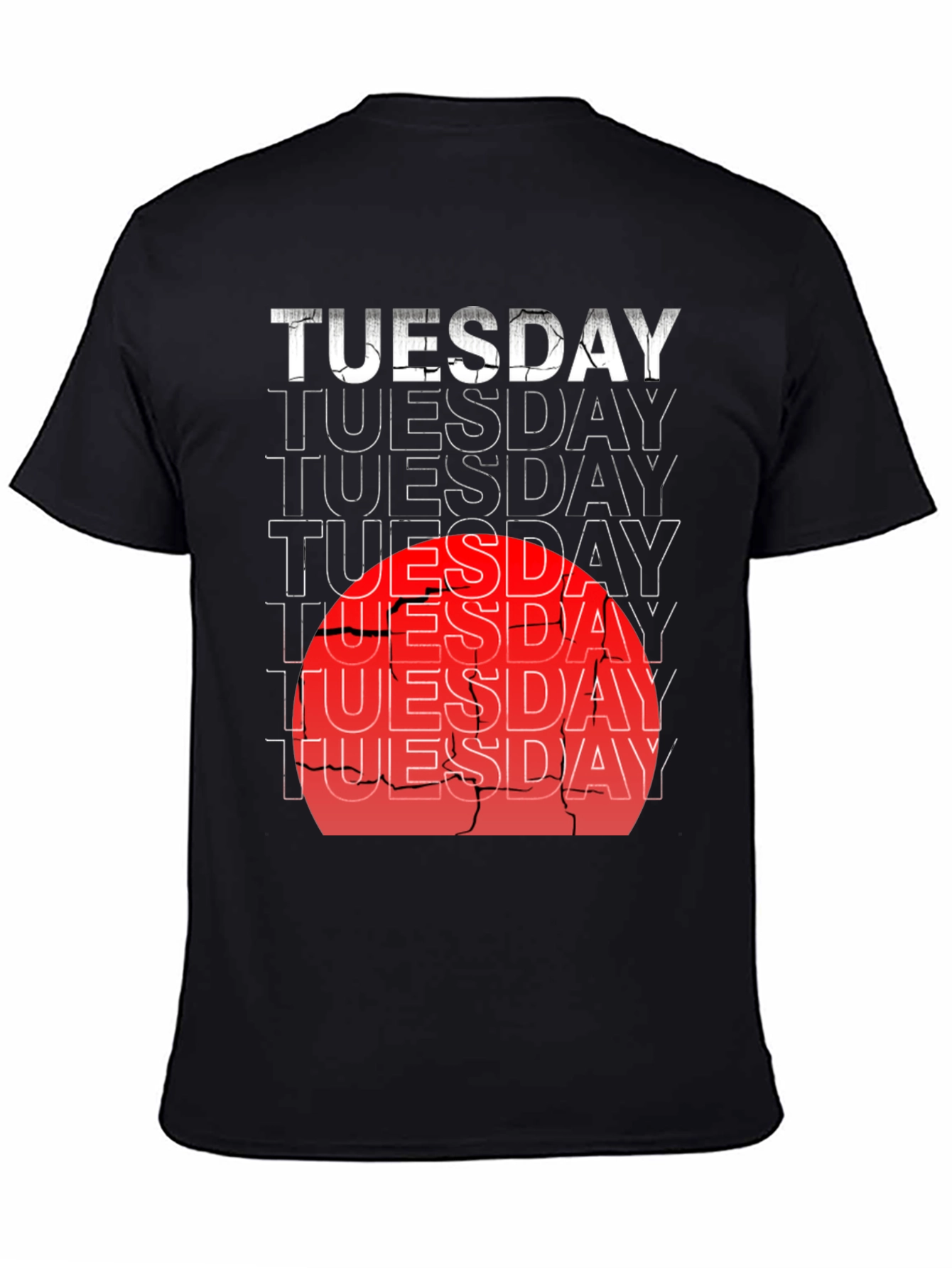 Tuesday Graphic Tee - Distressed Design