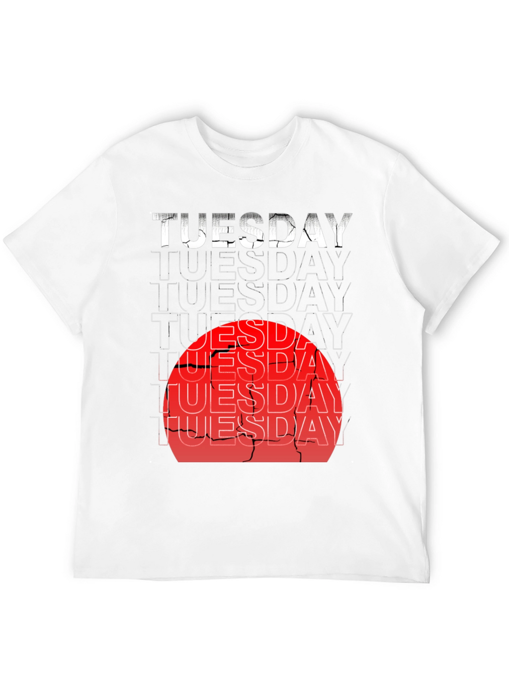 Tuesday Graphic Tee - Distressed Design