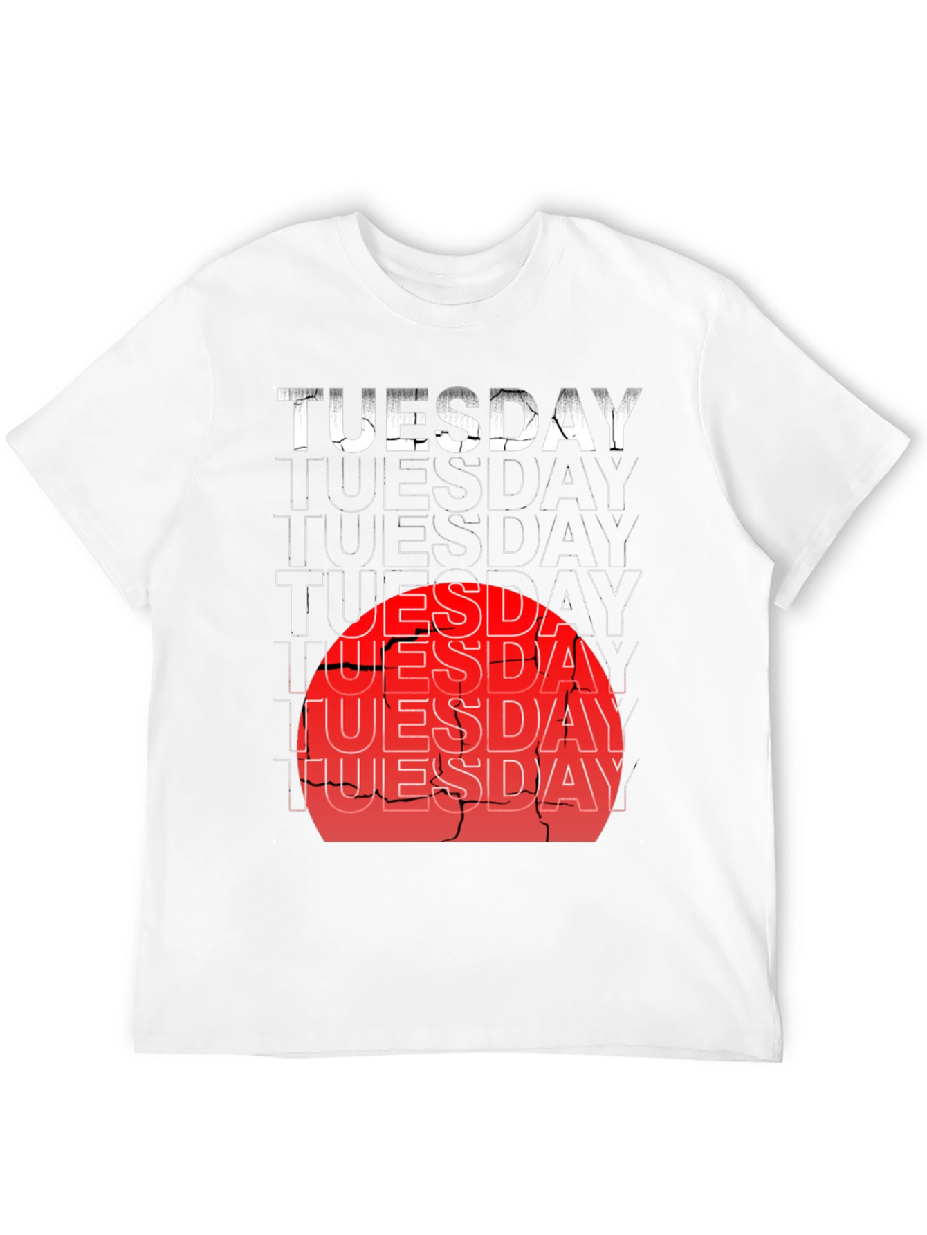Tuesday Graphic Tee - Distressed Design