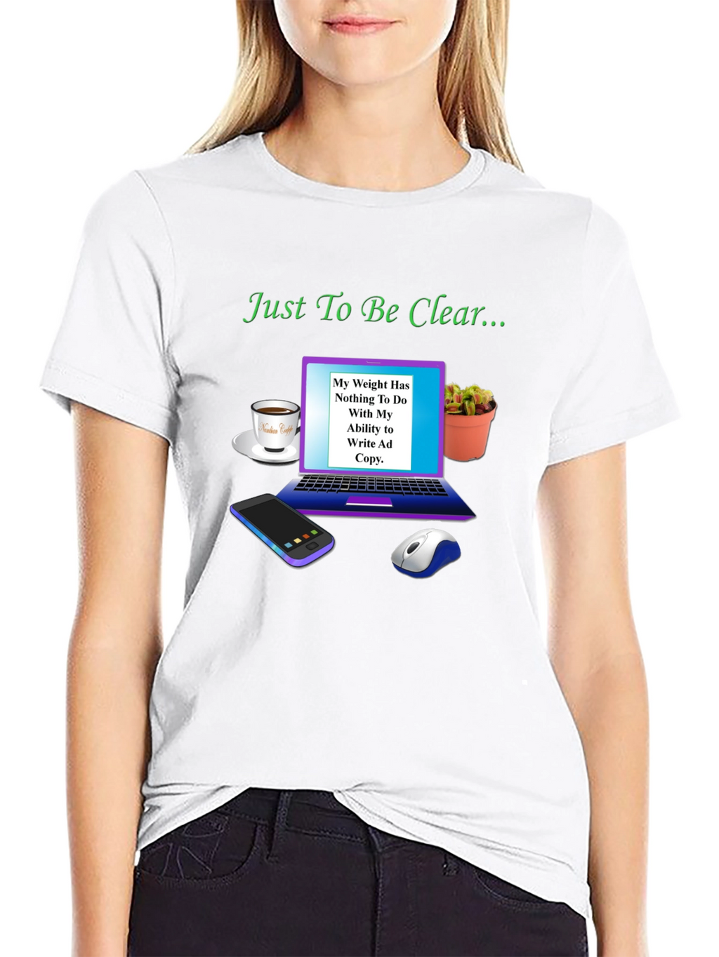 Humorous Weight/Writing Ability T-Shirt