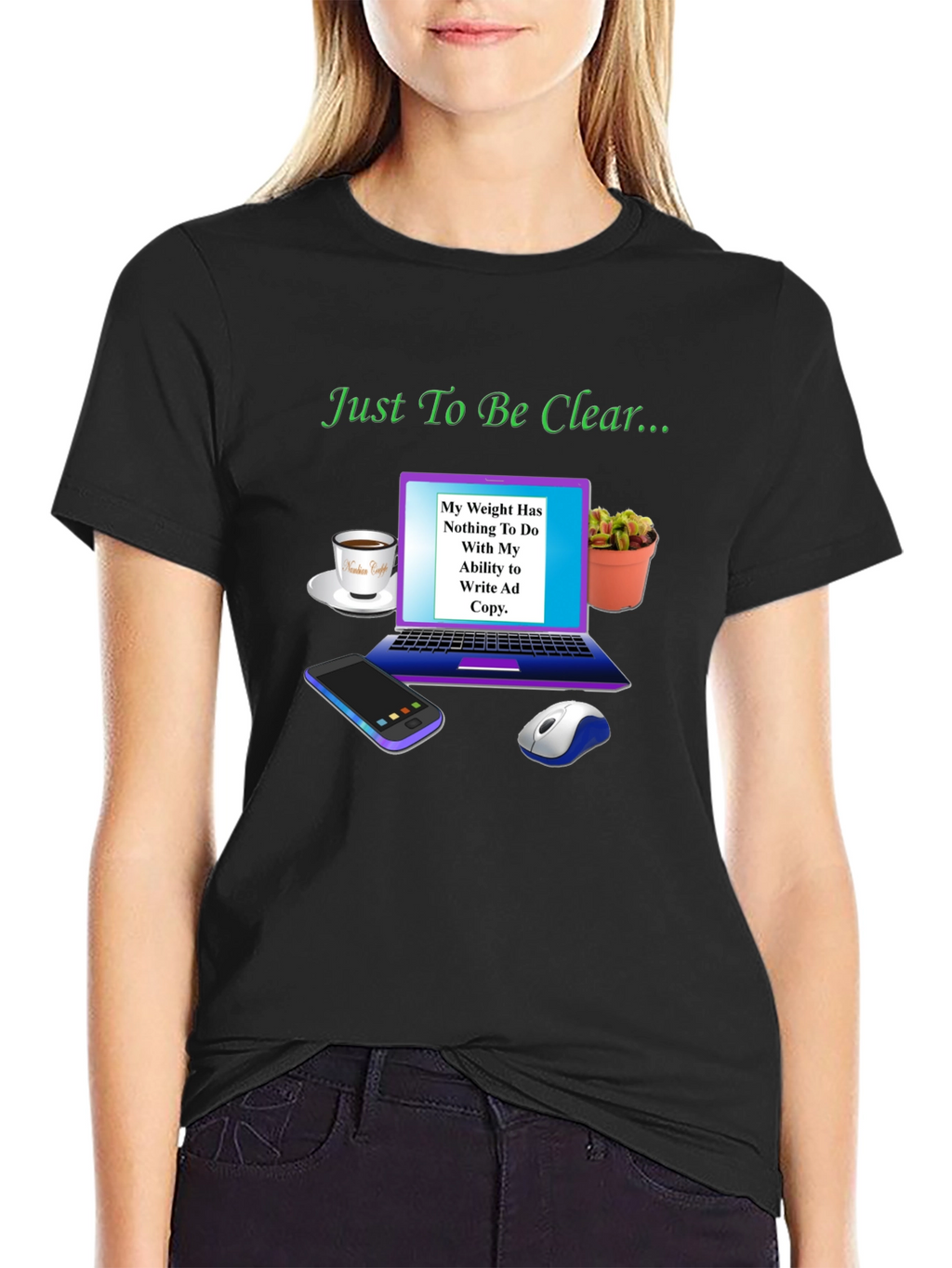 Humorous Weight/Writing Ability T-Shirt