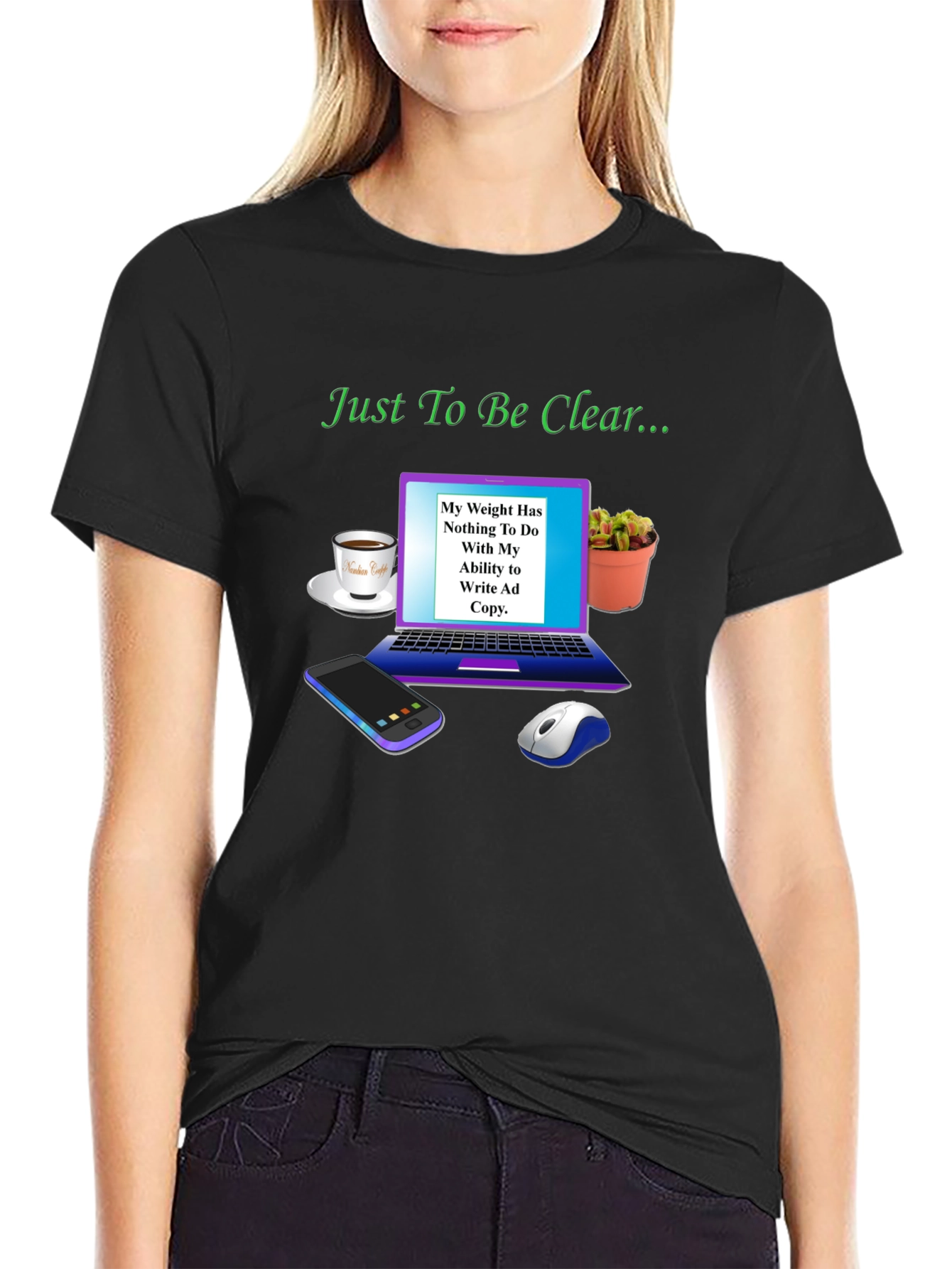 Humorous Weight/Writing Ability T-Shirt