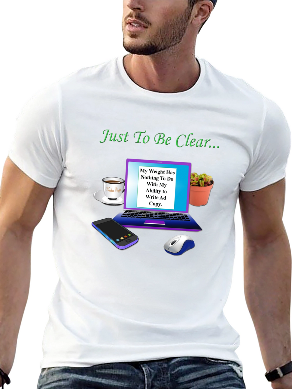 Humorous Weight/Writing Ability T-Shirt