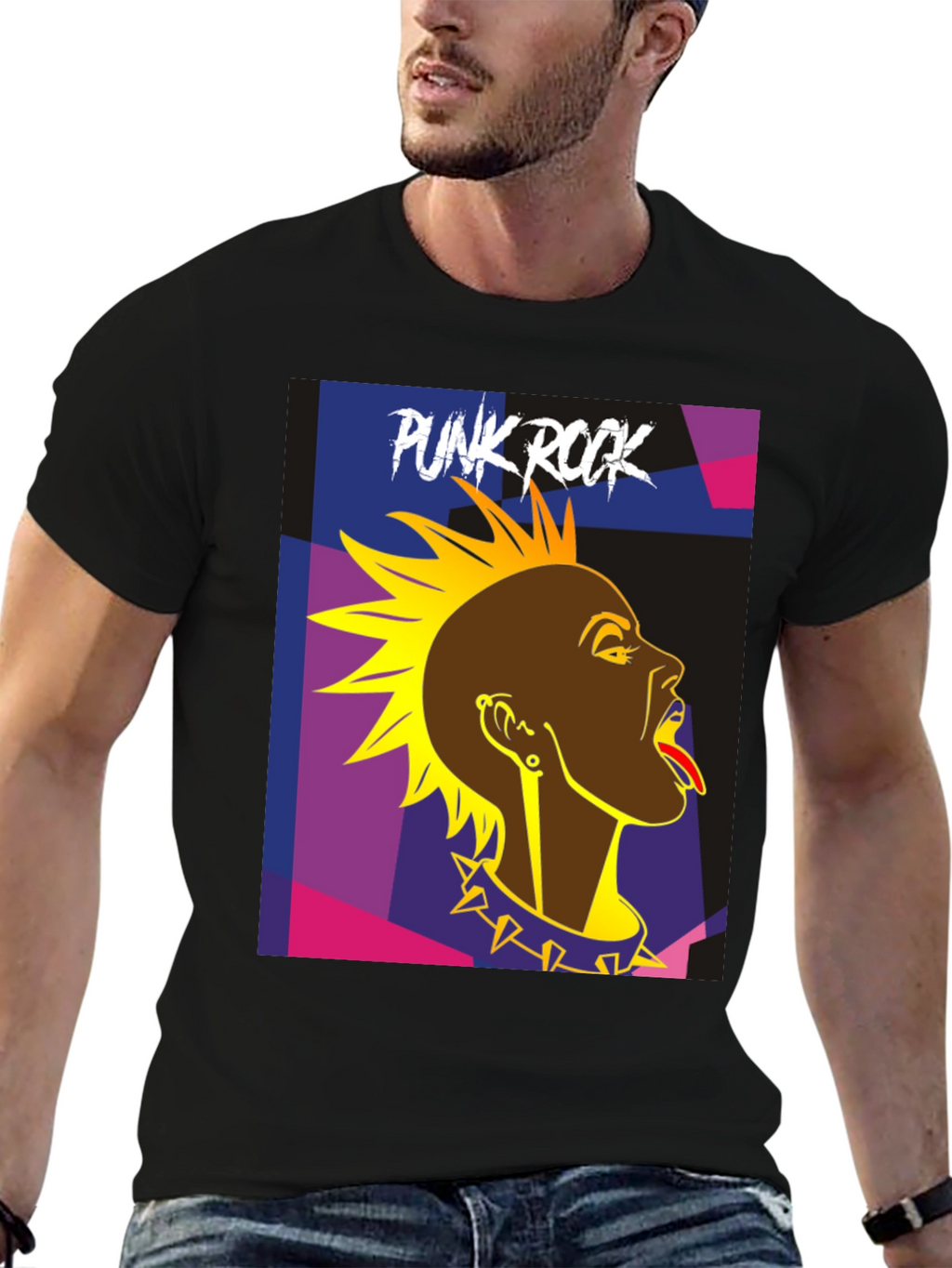 Punk Rock Graphic T-Shirt - Edgy Style