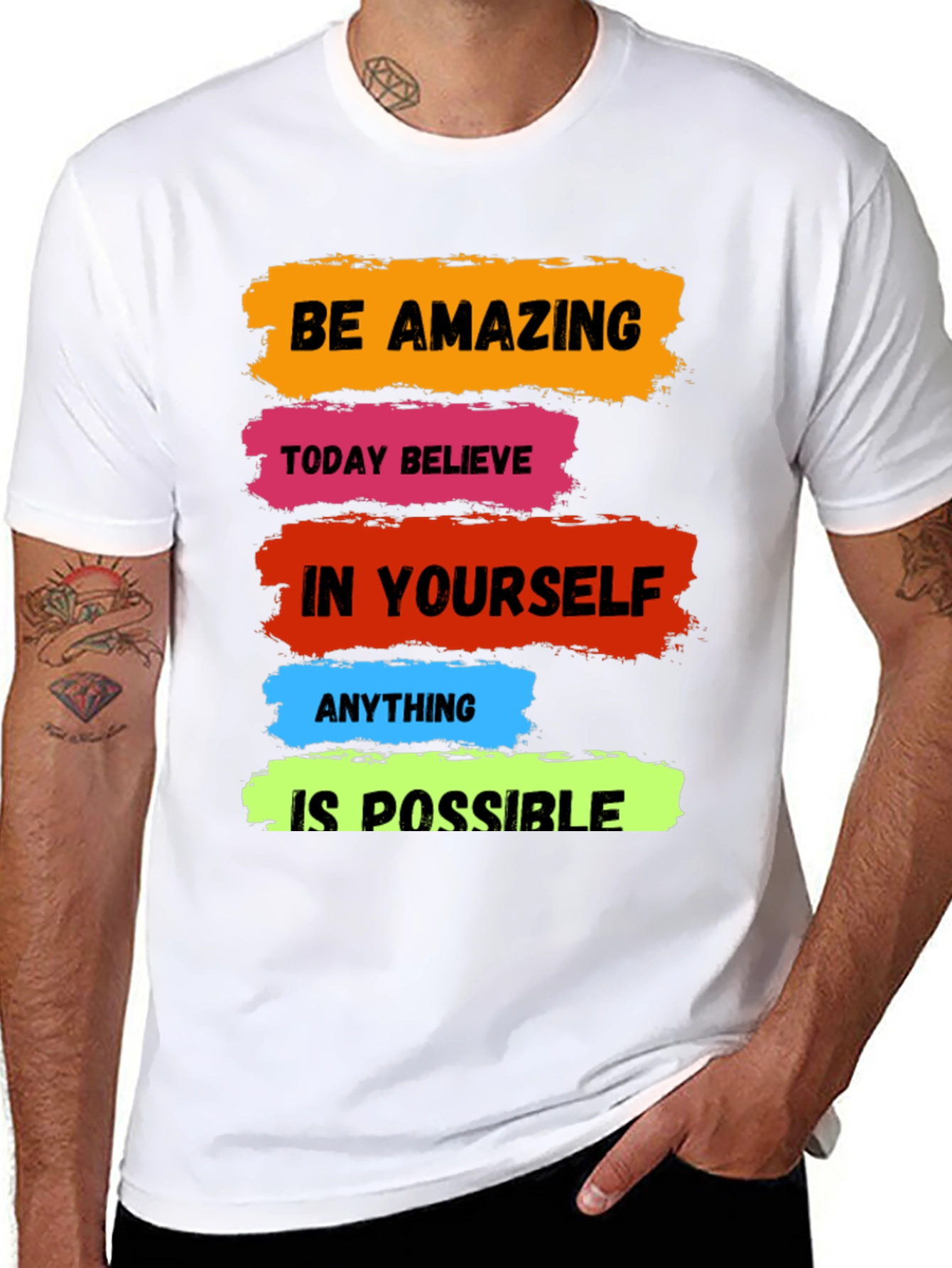 Motivational T-Shirt: Be Amazing Believe Possible