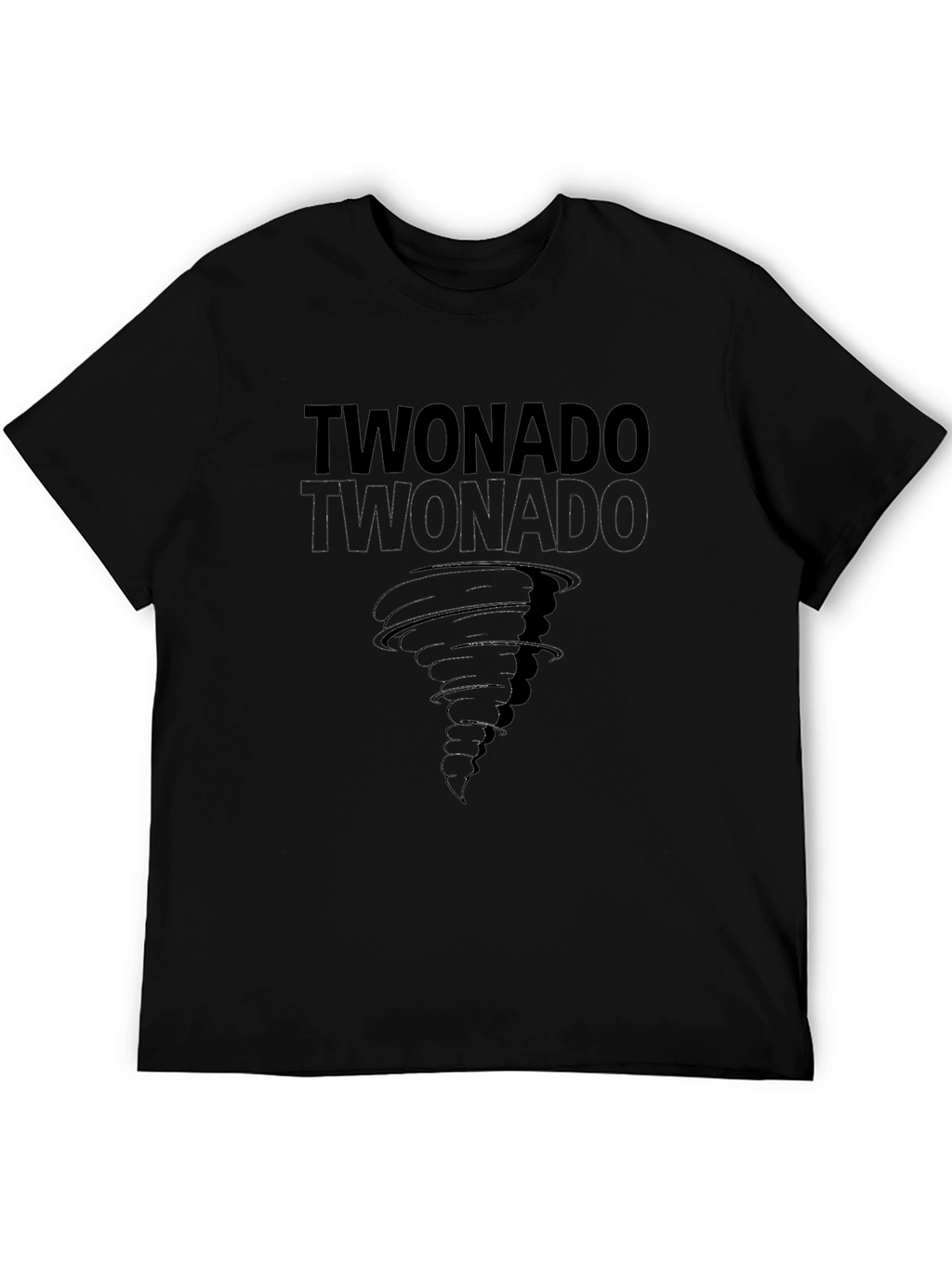 Twonado Tornado Graphic Print Black T-Shirt