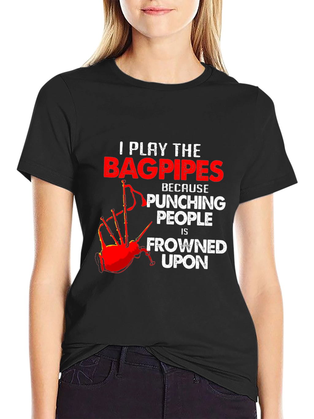 Bagpipes T-Shirt: Because Punching People is Frowned Upon