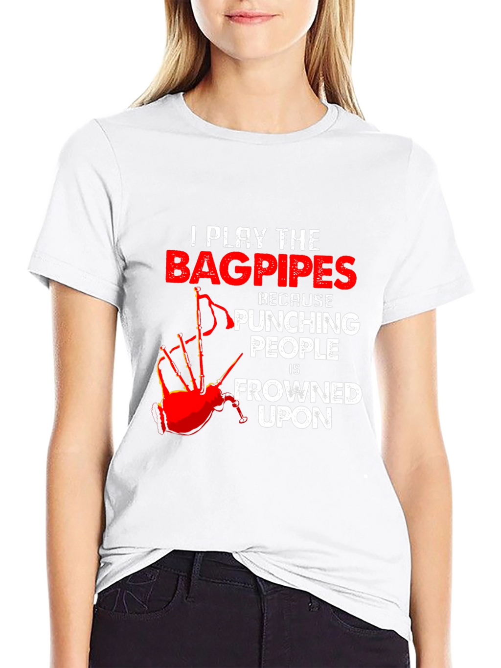 Bagpipes T-Shirt: Because Punching People is Frowned Upon