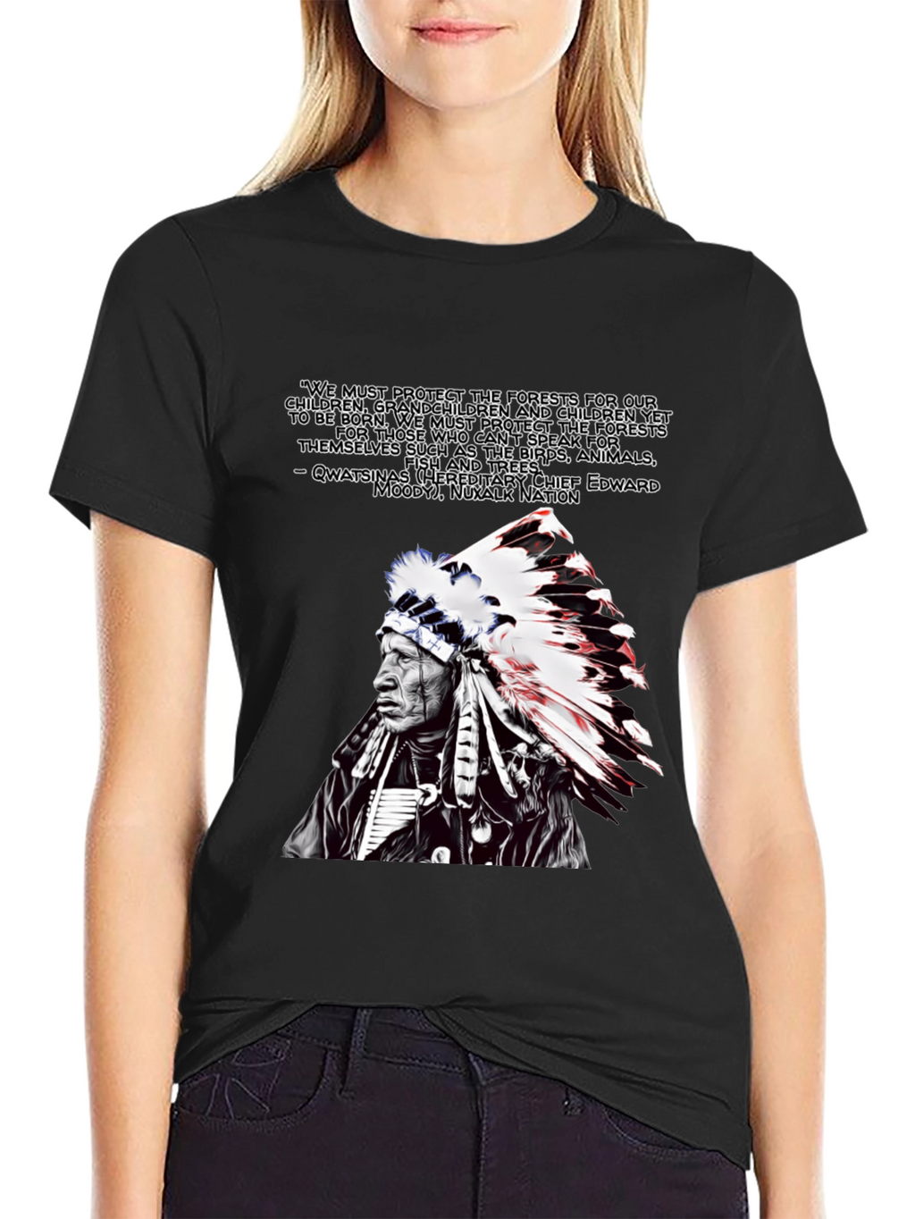Native American Chief Graphic T-Shirt