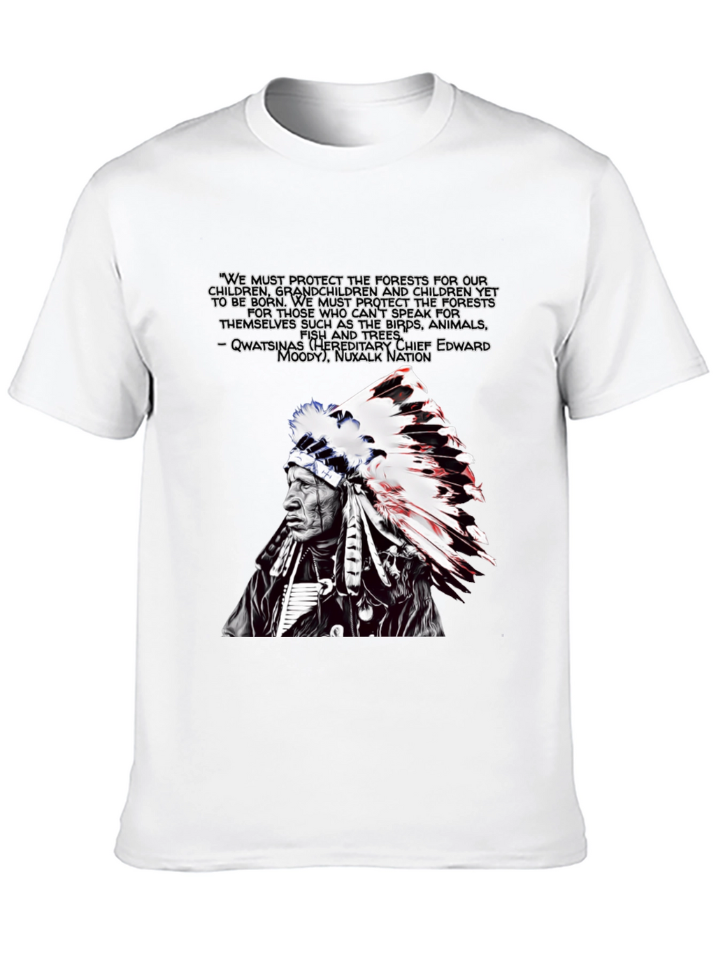Native American Chief Graphic T-Shirt