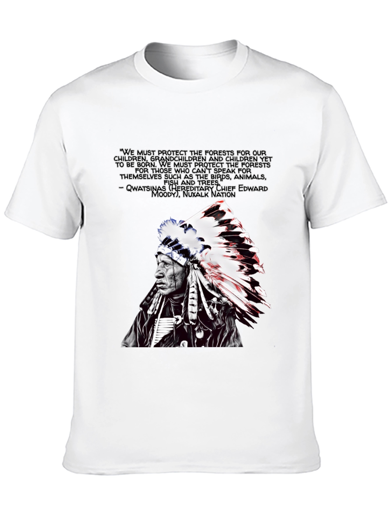 Native American Chief Graphic T-Shirt