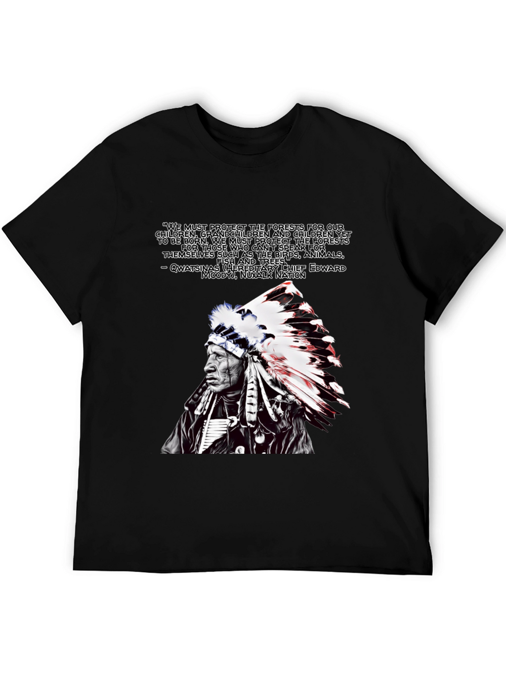 Native American Chief Graphic T-Shirt