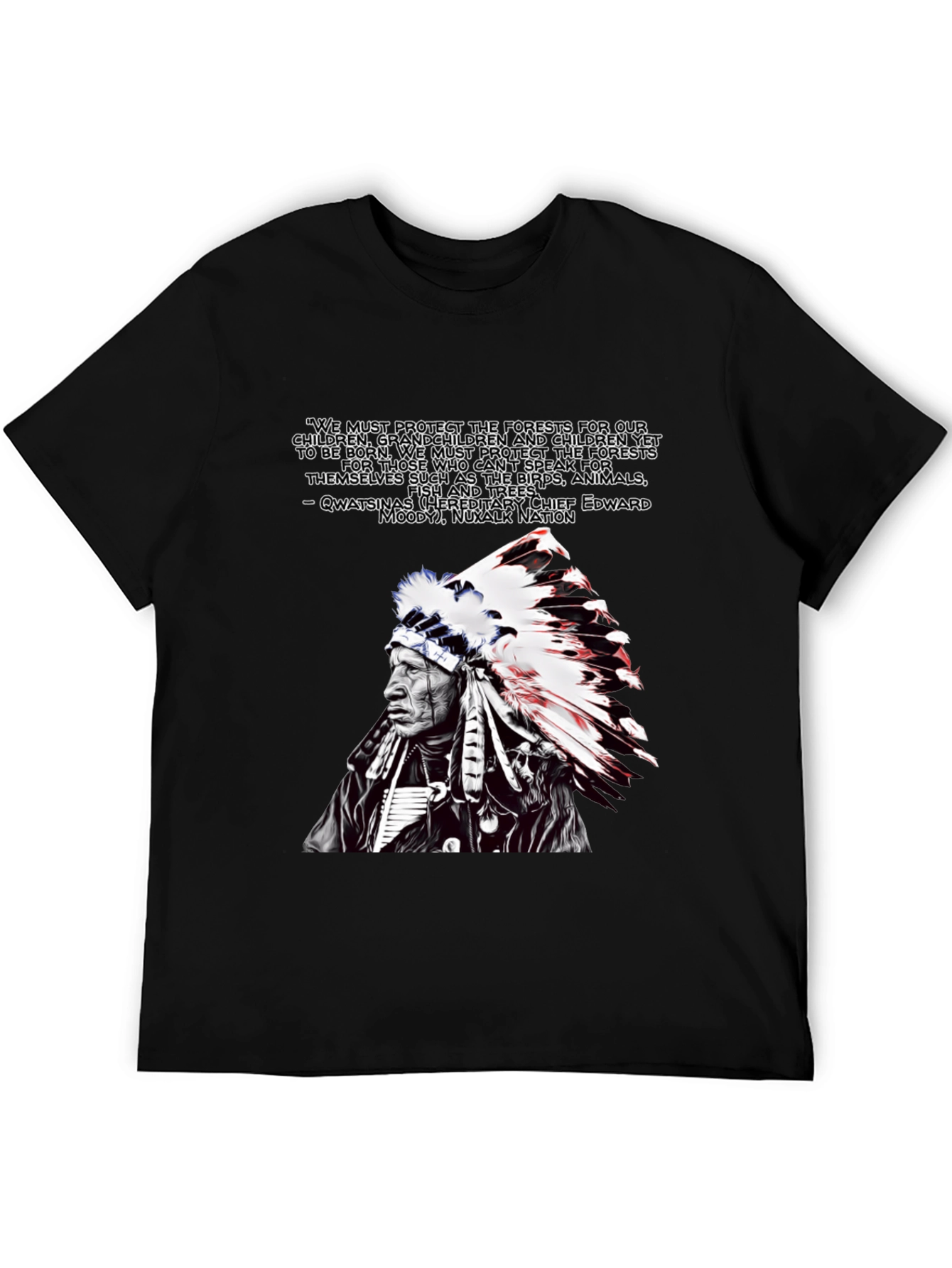 Native American Chief Graphic T-Shirt