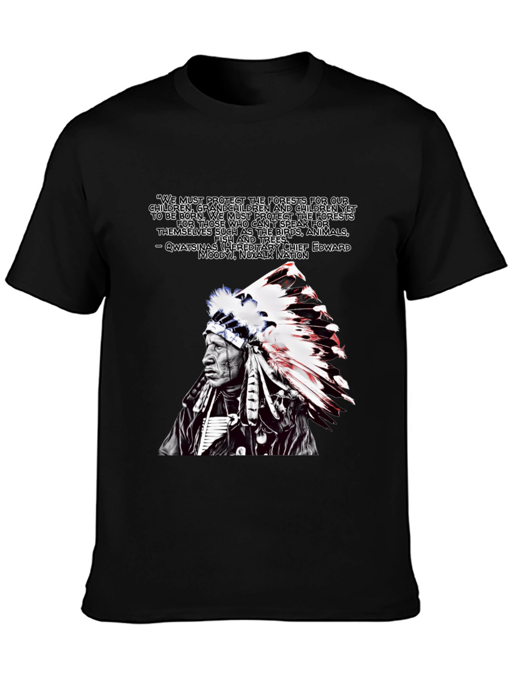 Native American Chief Graphic T-Shirt