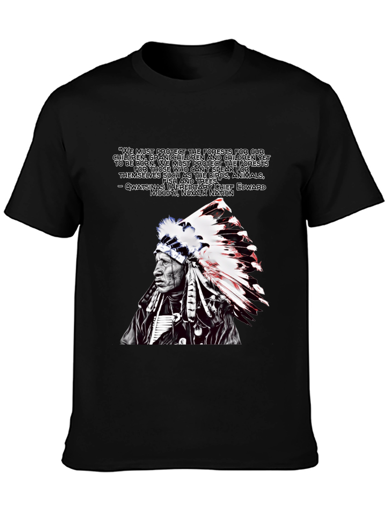 Native American Chief Graphic T-Shirt