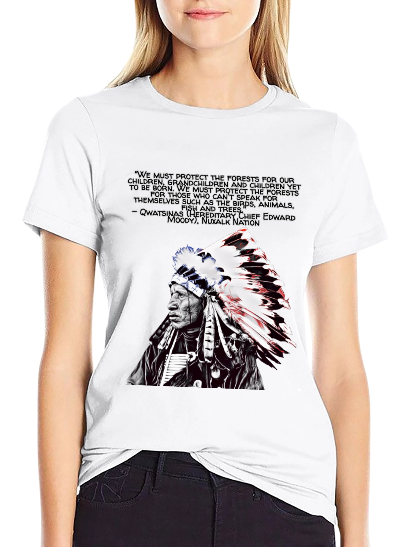 Native American Chief Graphic T-Shirt