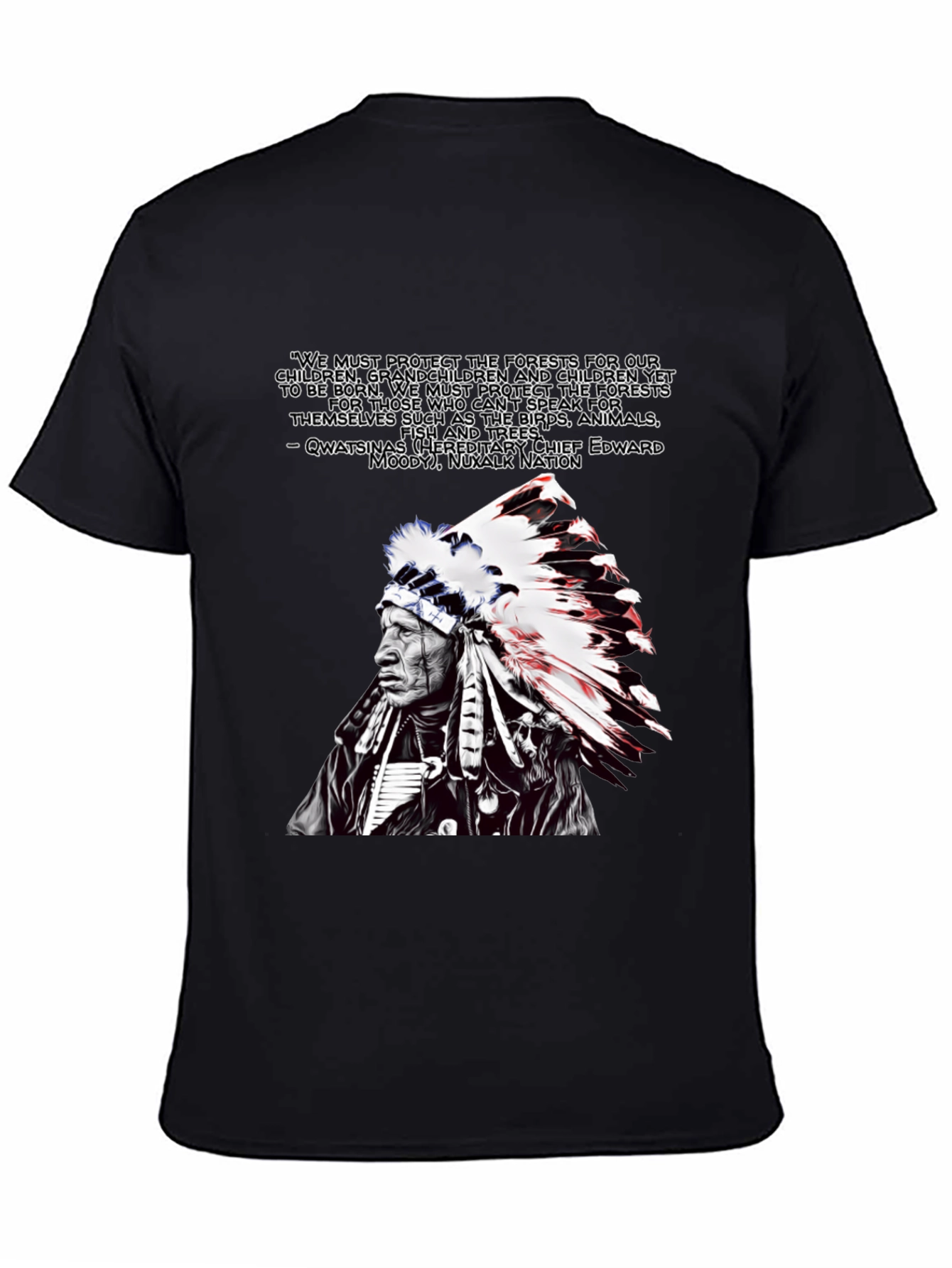 Native American Chief Graphic T-Shirt