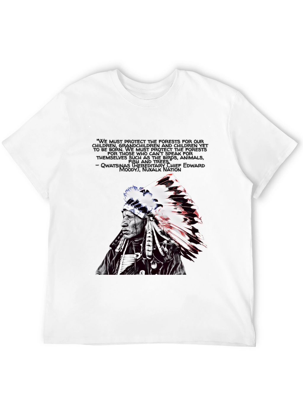 Native American Chief Graphic T-Shirt