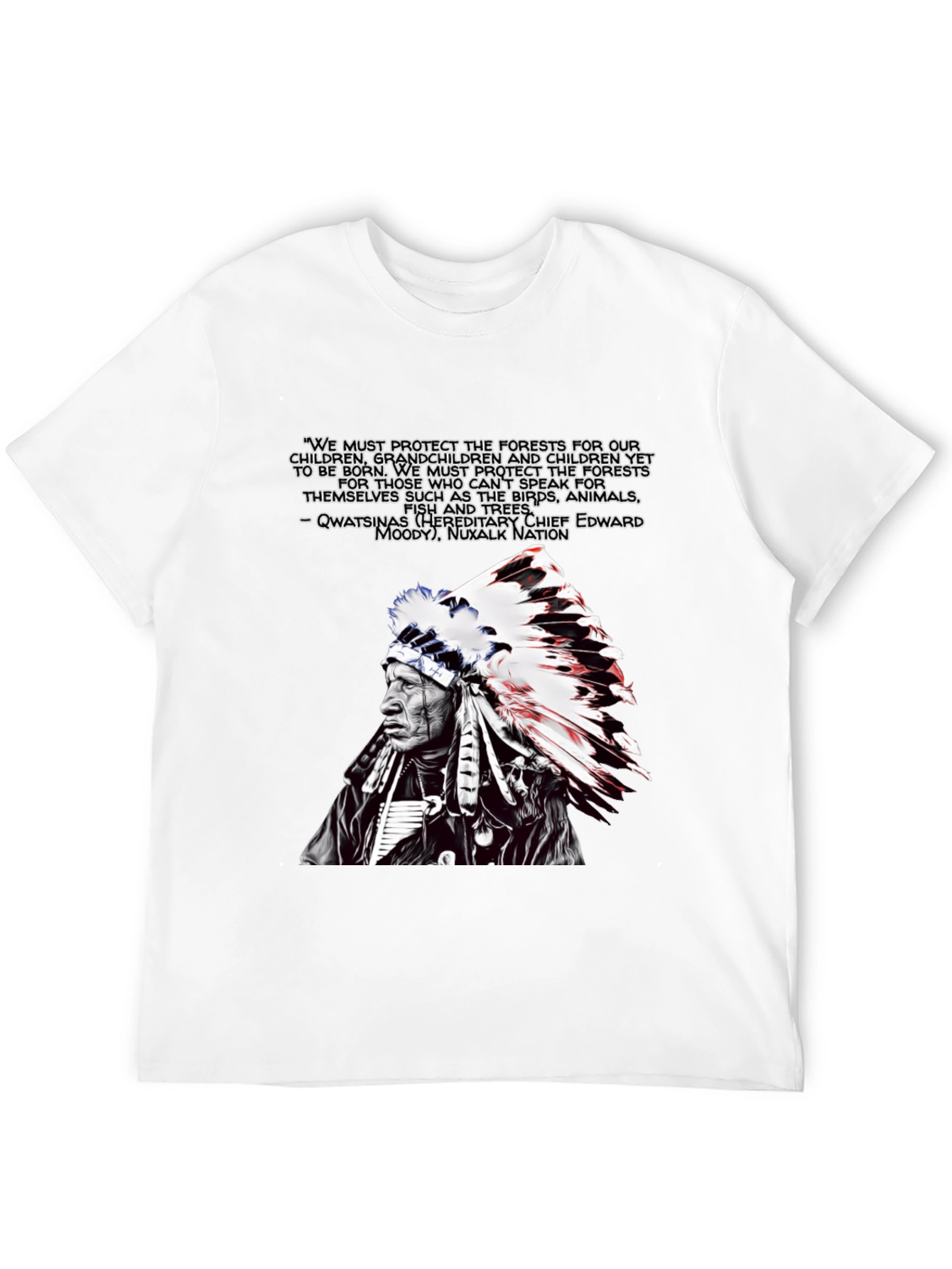 Native American Chief Graphic T-Shirt
