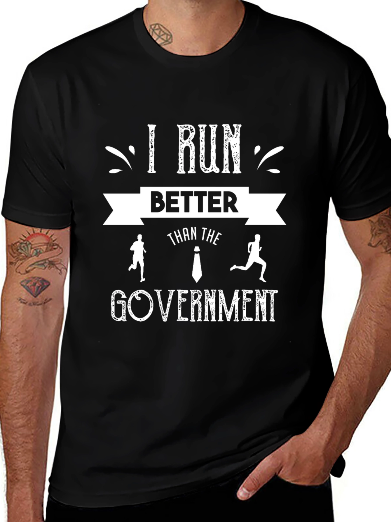 I Run Better Than The Government Graphic T-Shirt